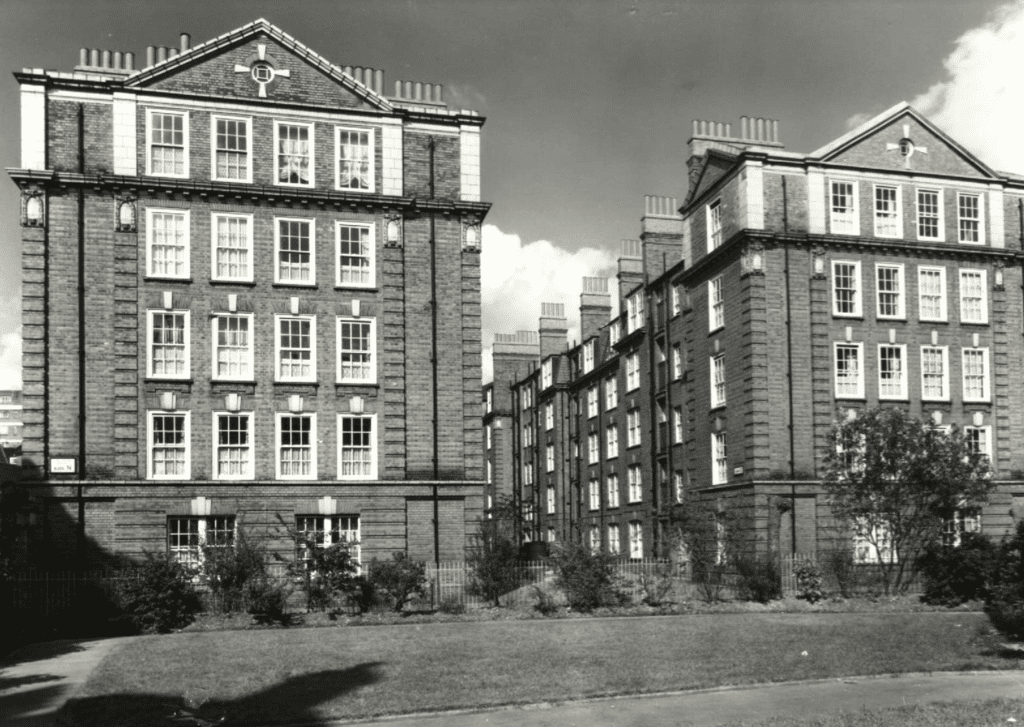 Historic image of Sutton Dwellings black and white photo